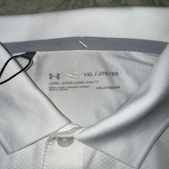 ❇️NWT❇️ Under Armour Youth White Polo Shirt - Picture 4 of 7